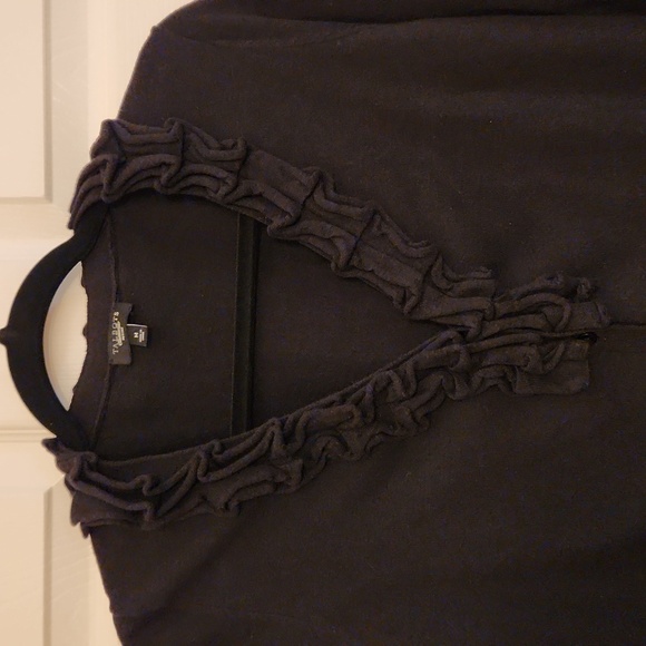 Talbots Established 1947 Bundle Red/Black Petite M Ruffle Button Front Sweaters - Picture 3 of 11